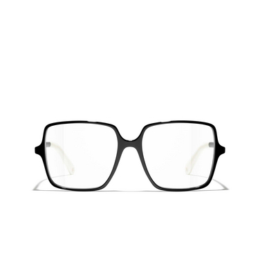 CHANEL square Eyeglasses 1656 black - front view