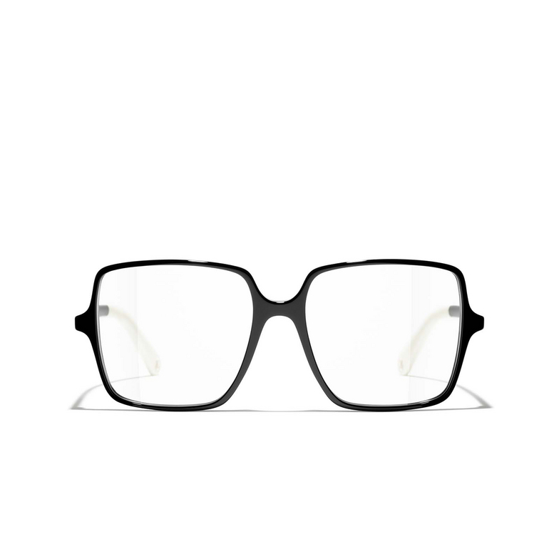 CHANEL square Eyeglasses 1656 black