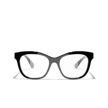 CHANEL square Eyeglasses 1403 black - front view