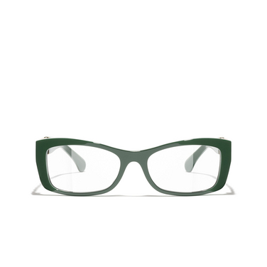 Optiques oeil de chat CHANEL 1702 dark green - Vue de face