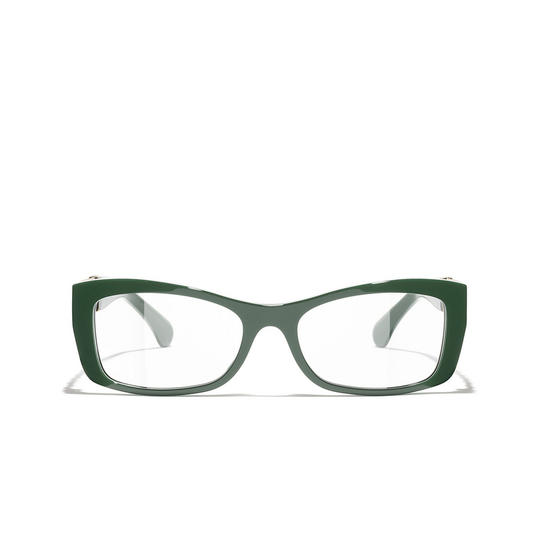 CHANEL cateye Eyeglasses 1702 dark green