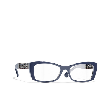 CHANEL cateye Eyeglasses 1725 blue vendome - three-quarters view