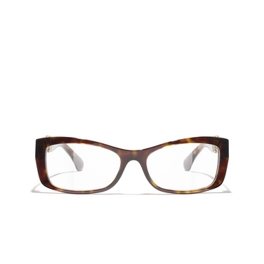 CHANEL cateye Eyeglasses C714 dark havana - front view