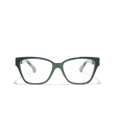 Optiques oeil de chat CHANEL 1702 dark green - Vue de face