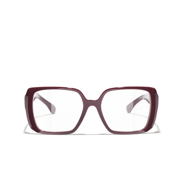 Optiques carrées CHANEL 1461 aubergine - Vue de face