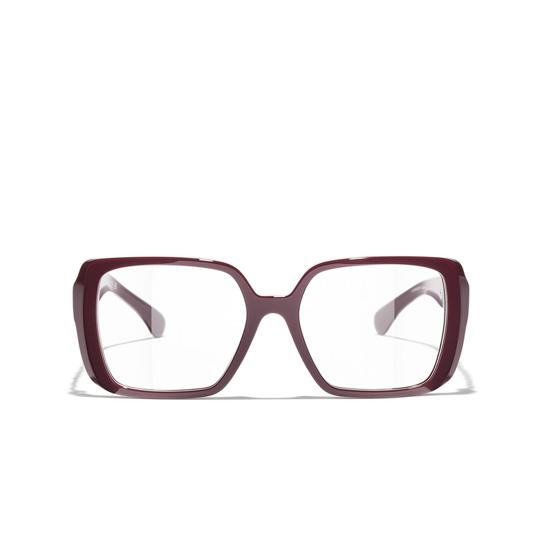 CHANEL square Eyeglasses 1461 aubergine