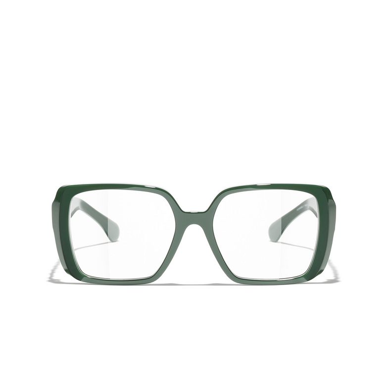 CHANEL square Eyeglasses 1702 dark green