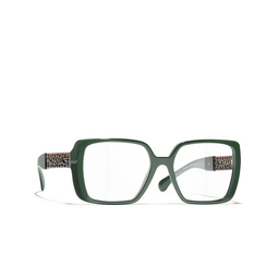 CHANEL square Eyeglasses 1702 dark green