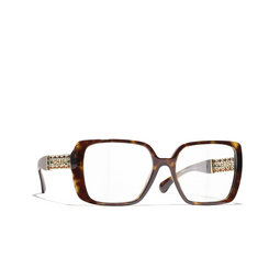 CHANEL square Eyeglasses C714 dark havana