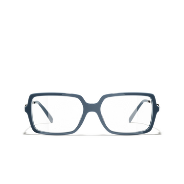 CHANEL rectangle Eyeglasses 1790 duck blue - front view