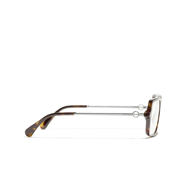 CHANEL rectangle Eyeglasses C714 dark havana