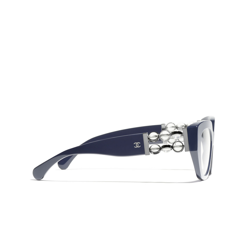 CHANEL cateye Eyeglasses 1725 duck blue
