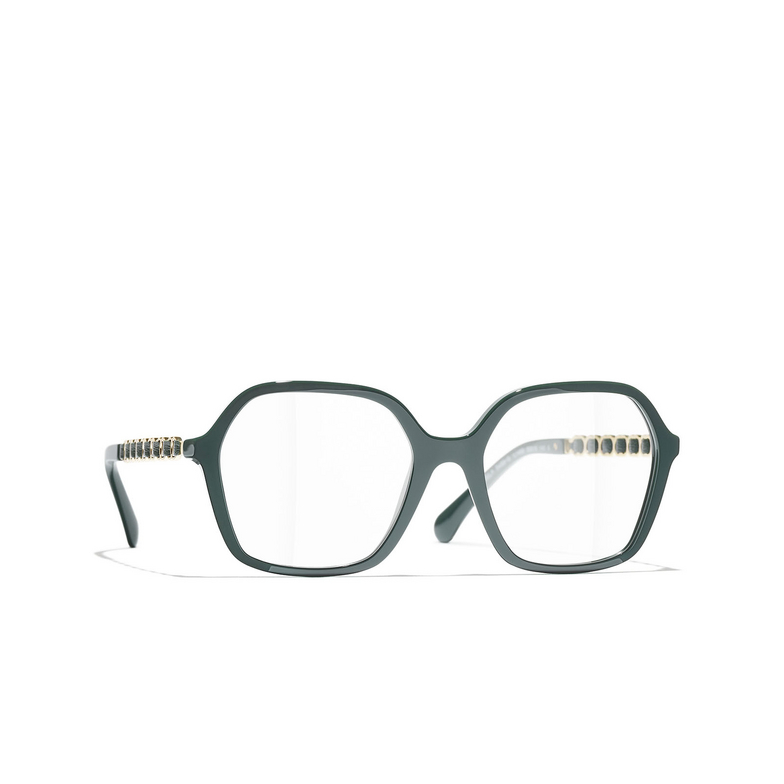 CHANEL square Eyeglasses 1459 green vendome