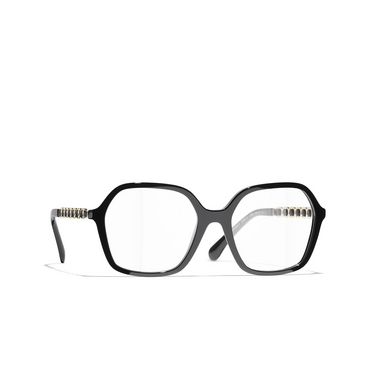 Gafas para graduar cuadradas CHANEL C622 black - Vista tres cuartos