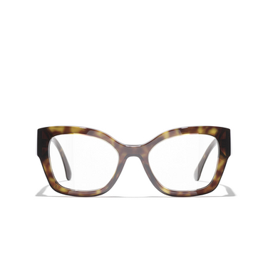 CHANEL butterfly Eyeglasses C714 dark havana - front view
