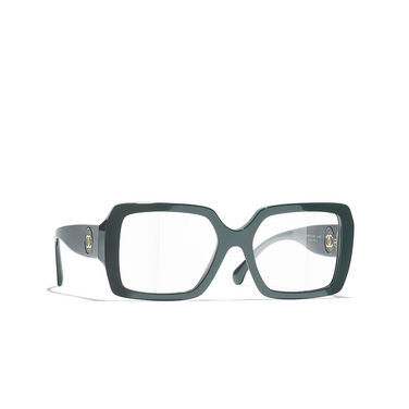 CHANEL square Eyeglasses 1459 green vendome - three-quarters view