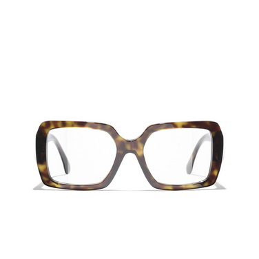 CHANEL square Eyeglasses C714 dark havana - front view