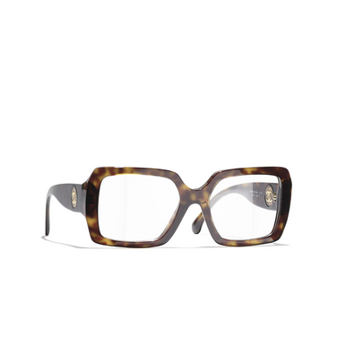 CHANEL square Eyeglasses C714 dark havana