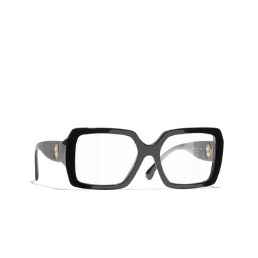 Occhiali quadrati CHANEL da vista C786 black - tre quarti