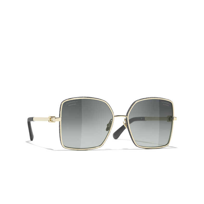 CHANEL square Sunglasses C395S8 pale gold