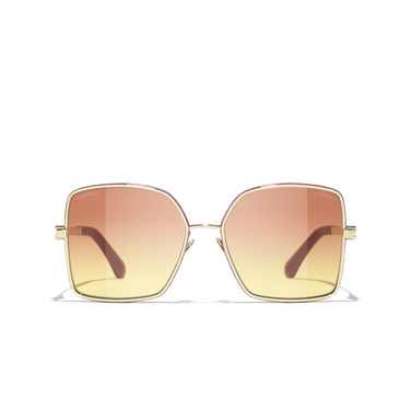 CHANEL quadratische sonnenbrille C41814 pale gold - Vorderansicht