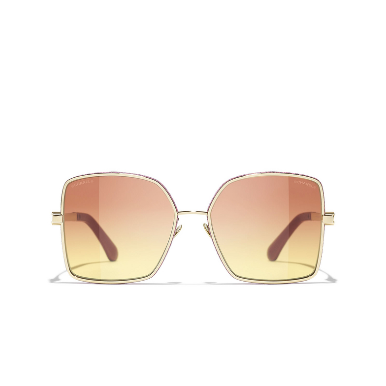 CHANEL quadratische sonnenbrille C41814 pale gold