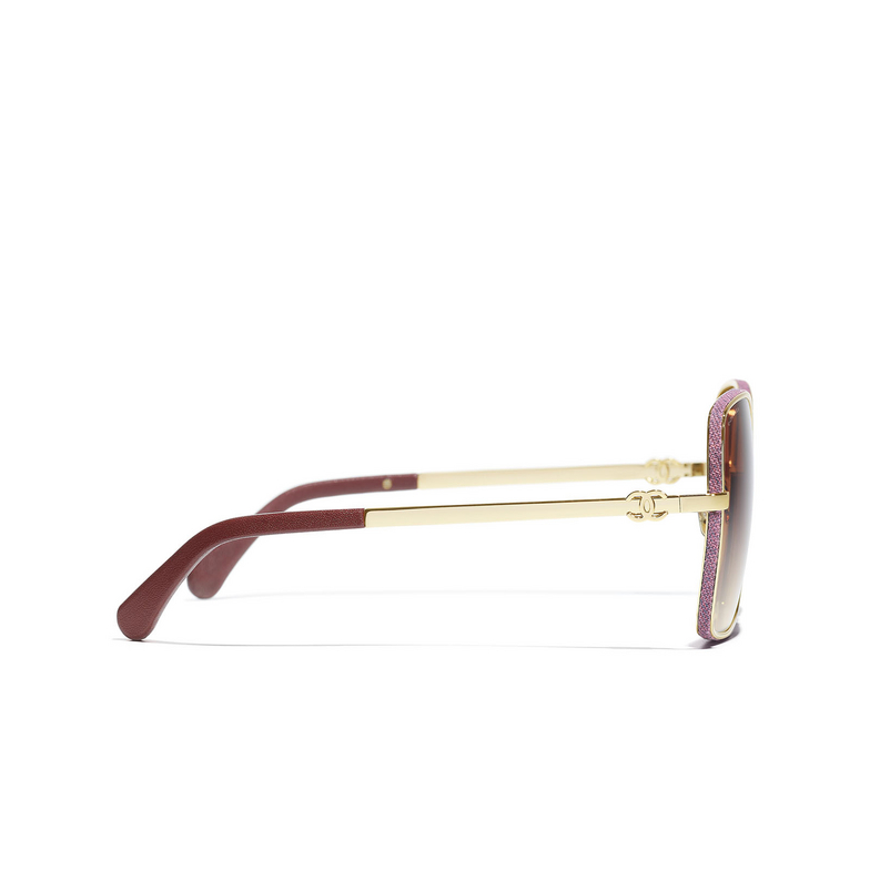 CHANEL quadratische sonnenbrille C41814 pale gold