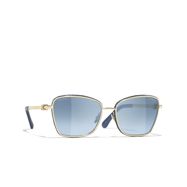 CHANEL quadratische sonnenbrille C125S2 gold - Dreiviertelansicht