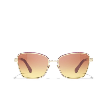 CHANEL quadratische sonnenbrille C41814 pale gold - Vorderansicht
