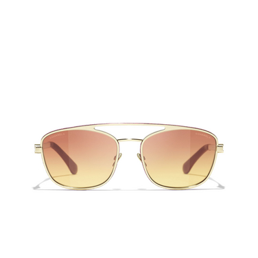 Occhiali modello pilota CHANEL da sole C41814 pale gold - frontale