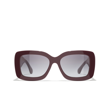 Gafas de sol cuadradas CHANEL 1461S6 aubergine - Vista delantera