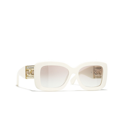 CHANEL oval Sunglasses 125513 ivory