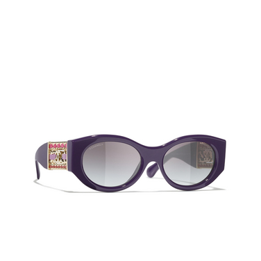 CHANEL ovale sonnenbrille 1758S6 purple - Dreiviertelansicht