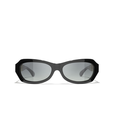 CHANEL oval Sunglasses C622S8 black - front view