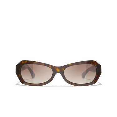 CHANEL ovale sonnenbrille C714S9 dark havana - Vorderansicht