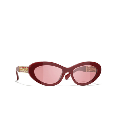 CHANEL cateye Sunglasses 17927N browny red - three-quarters view