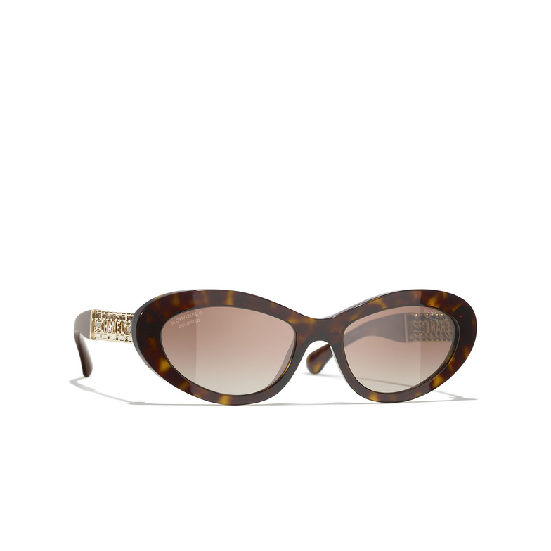 CHANEL Katzenaugenförmige sonnenbrille C714S9 dark havana