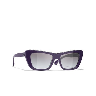 CHANEL butterfly Sunglasses 175811 purple - three-quarters view