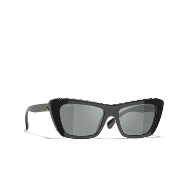 Solaires papillon CHANEL C888S4 black - Vue trois quarts