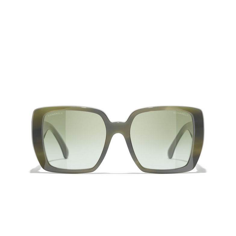 CHANEL quadratische sonnenbrille 1796S3 striped green