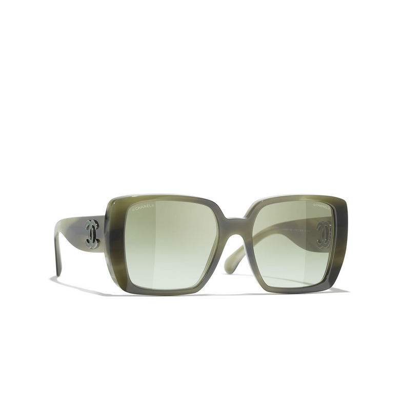 CHANEL quadratische sonnenbrille 1796S3 striped green