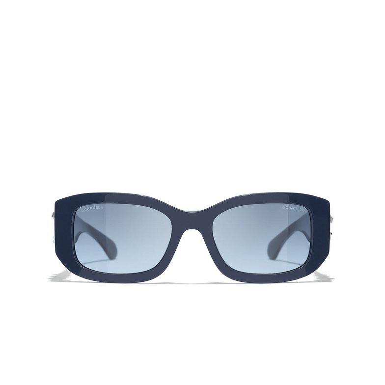 CHANEL rectangle Sunglasses 1462S2 dark blue