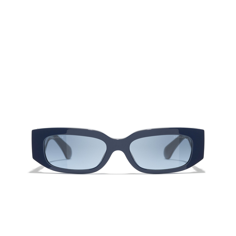 CHANEL rectangle Sunglasses 1462S2 dark blue