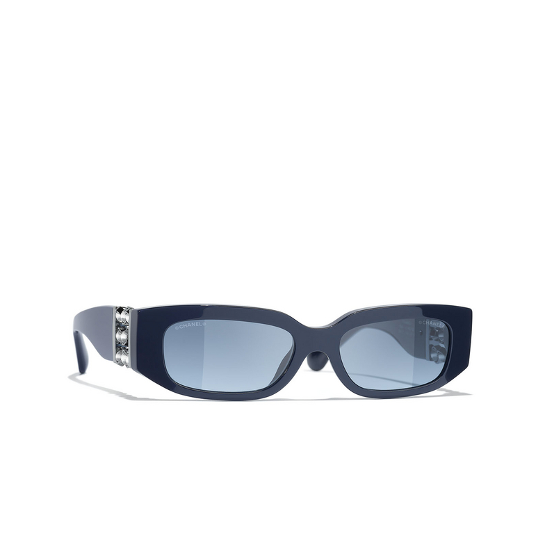 CHANEL rectangle Sunglasses 1462S2 dark blue