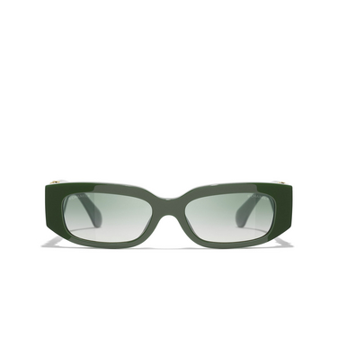 CHANEL rectangle Sunglasses 1791S3 green - front view
