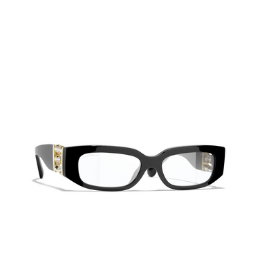 CHANEL rechteckige sonnenbrille C622SB black - Dreiviertelansicht