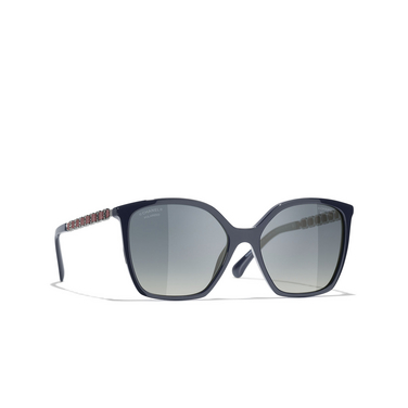 CHANEL quadratische sonnenbrille 1462K4 blue vendome - Dreiviertelansicht