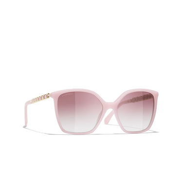 Gafas de sol cuadradas CHANEL 17338H light pink - Vista tres cuartos