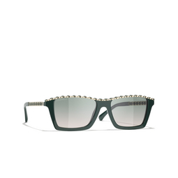 CHANEL rectangle Sunglasses 1459S3 green vendome