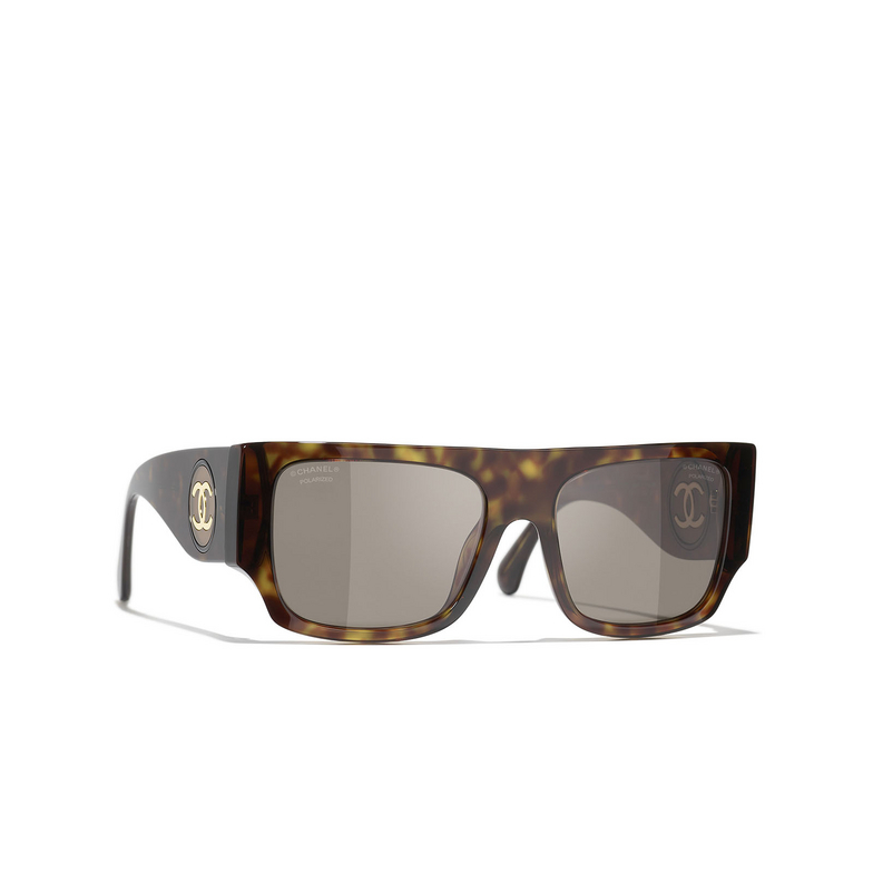 CHANEL square Sunglasses C71483 dark havana